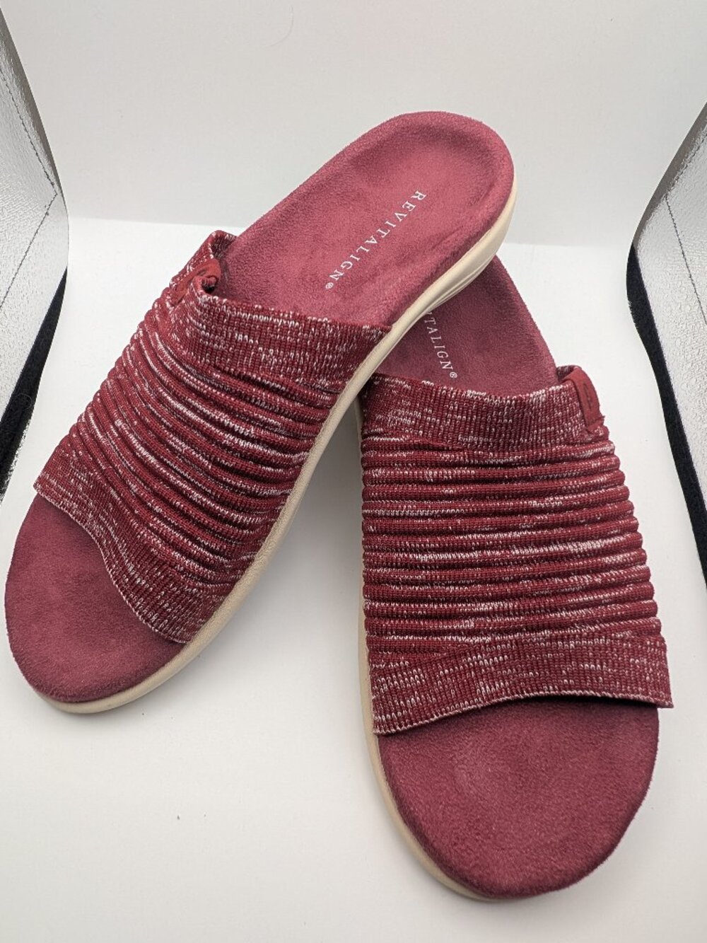 Revitalign Orthotic Memory Foam Knit Slides - Vanessa Size 9